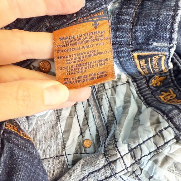 Rock Revival Men's Wales Alt Straight Leg Distressed Jeans Size 36 - Picture 11 of 15